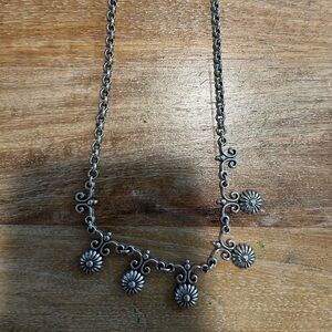 Vintage Brighton Silver Floral Necklace